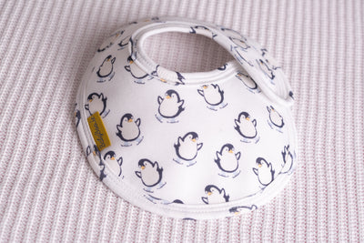 Penguins organic cotton LittleBoo baby bib