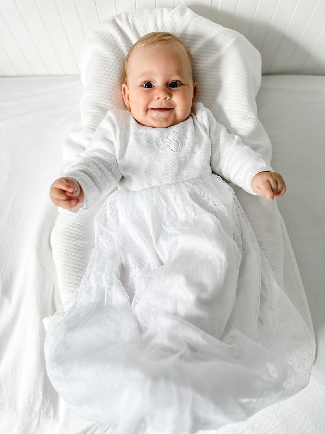 Imperfect - Fine knit and tulle style organic cotton dress (Áine)