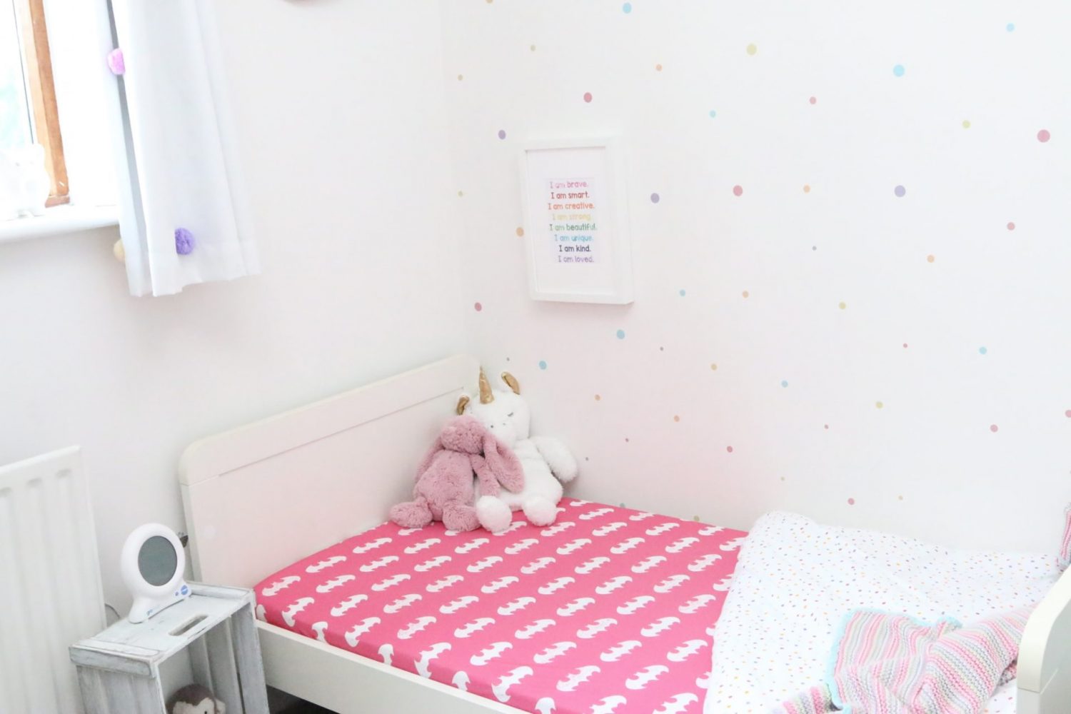 Pink batman organic cotton BeddyBoo fitted sheet