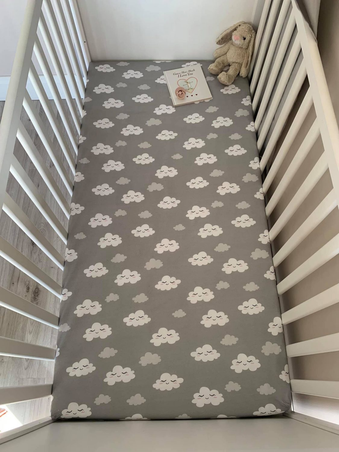 Sleepy clouds organic cotton BeddyBoo fitted sheet