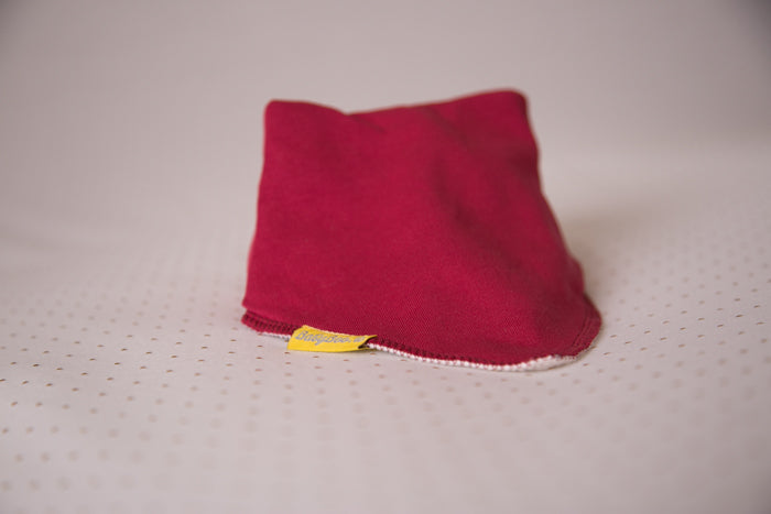 Just maroon organic cotton DribbleBoo bandana bib