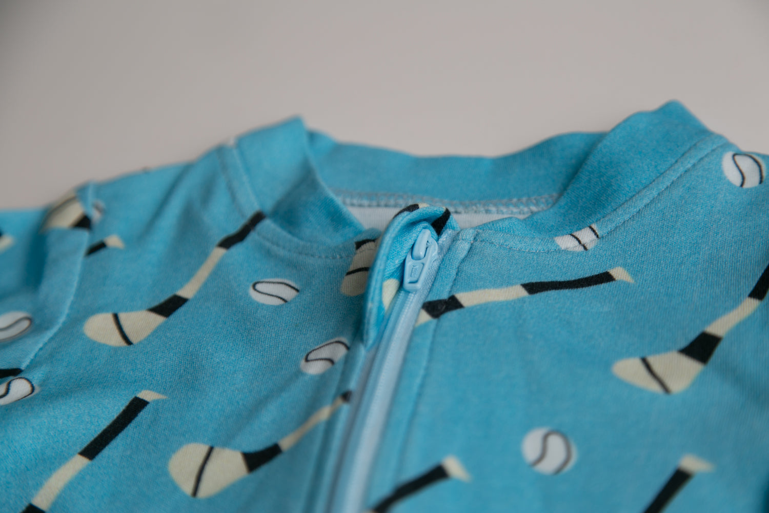Blue GAA organic cotton ZippyBoo suit