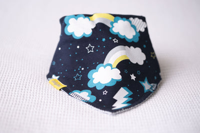 Flash with grey organic cotton DribbleBoo bandana bib