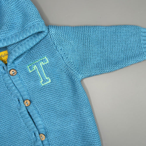 Teal organic cotton hoodie