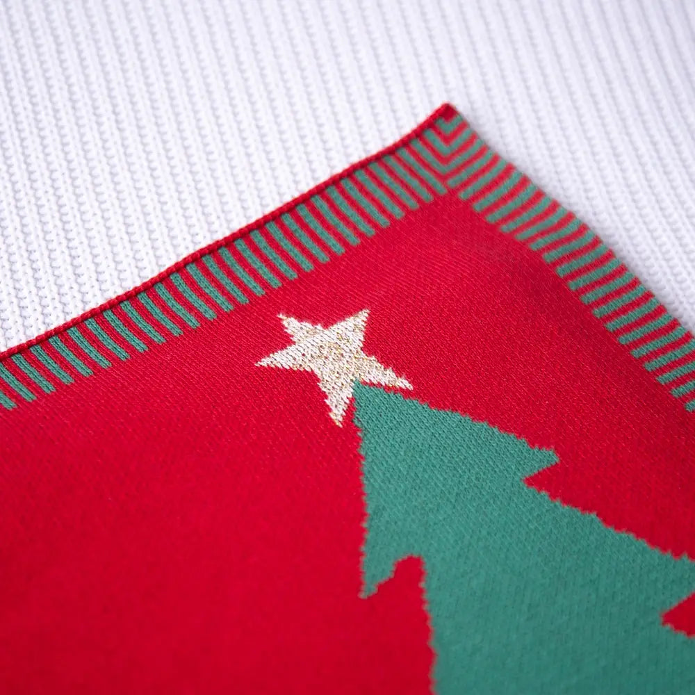 Christmas Trees Family Cuddle organic cotton blanket