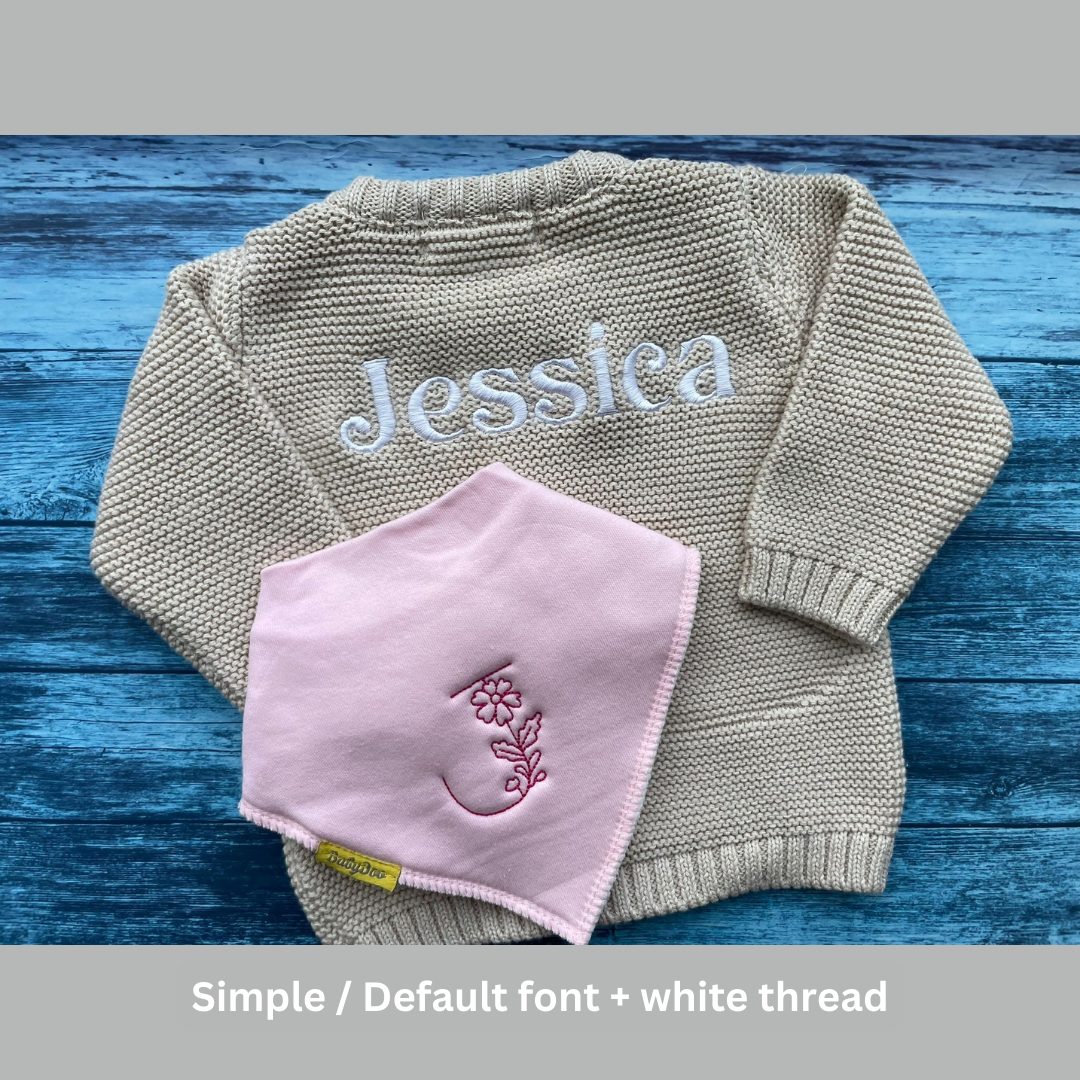Oatmeal organic cotton zipped cardigan