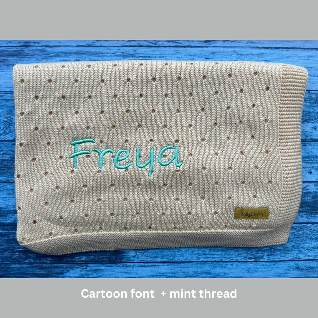 Organic cotton ecru cellular BlankieBoo