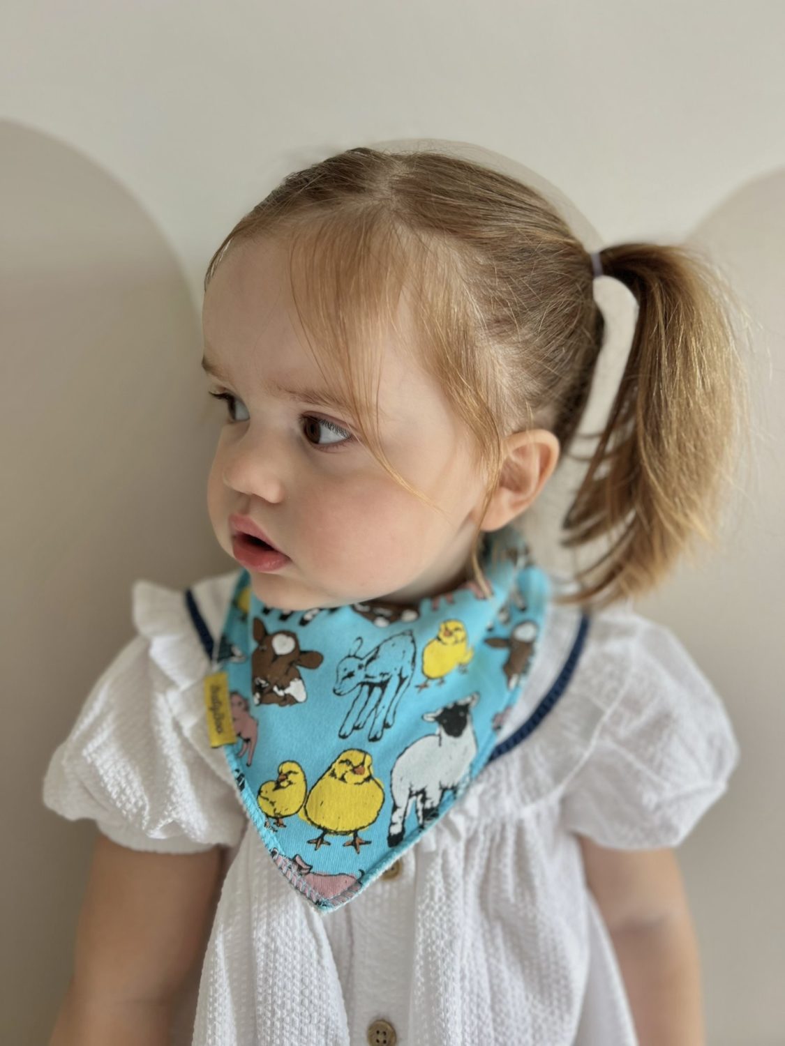 Fauna Farmyard organic cotton DribbleBoo bandana bib