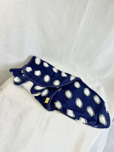 Navy Rugby organic cotton SwaddleBoo