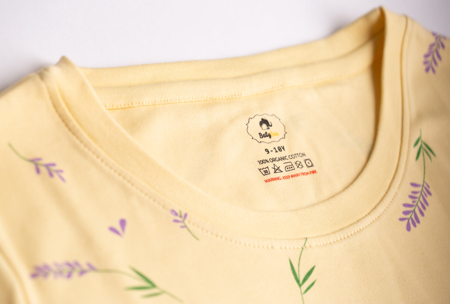 Lavender organic cotton loungewear set