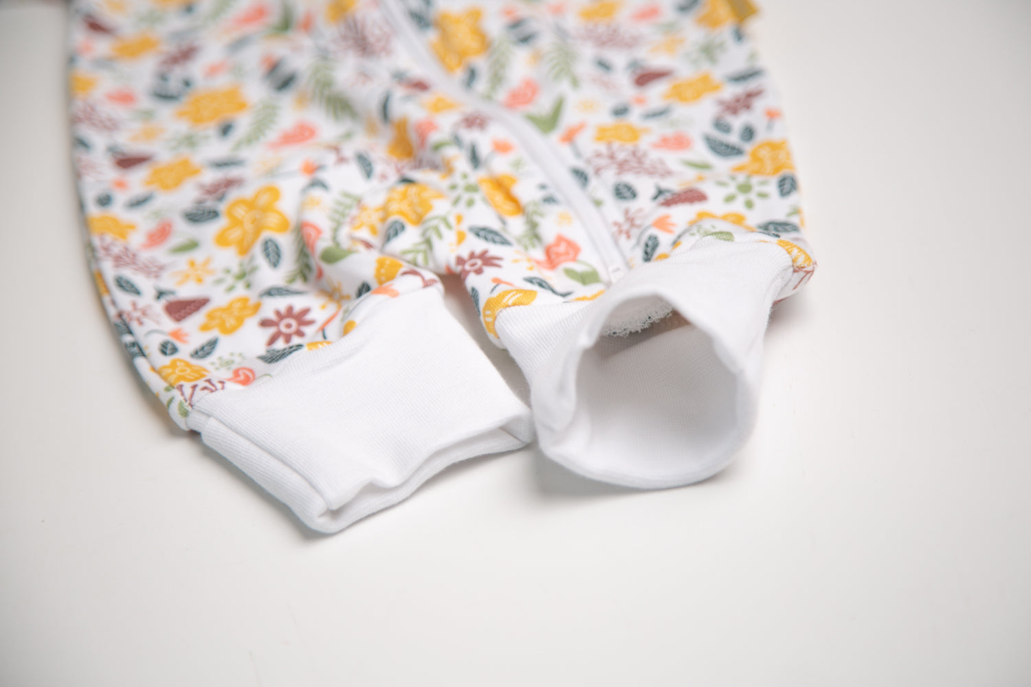 Retro Floral organic cotton ZippyBoo suit