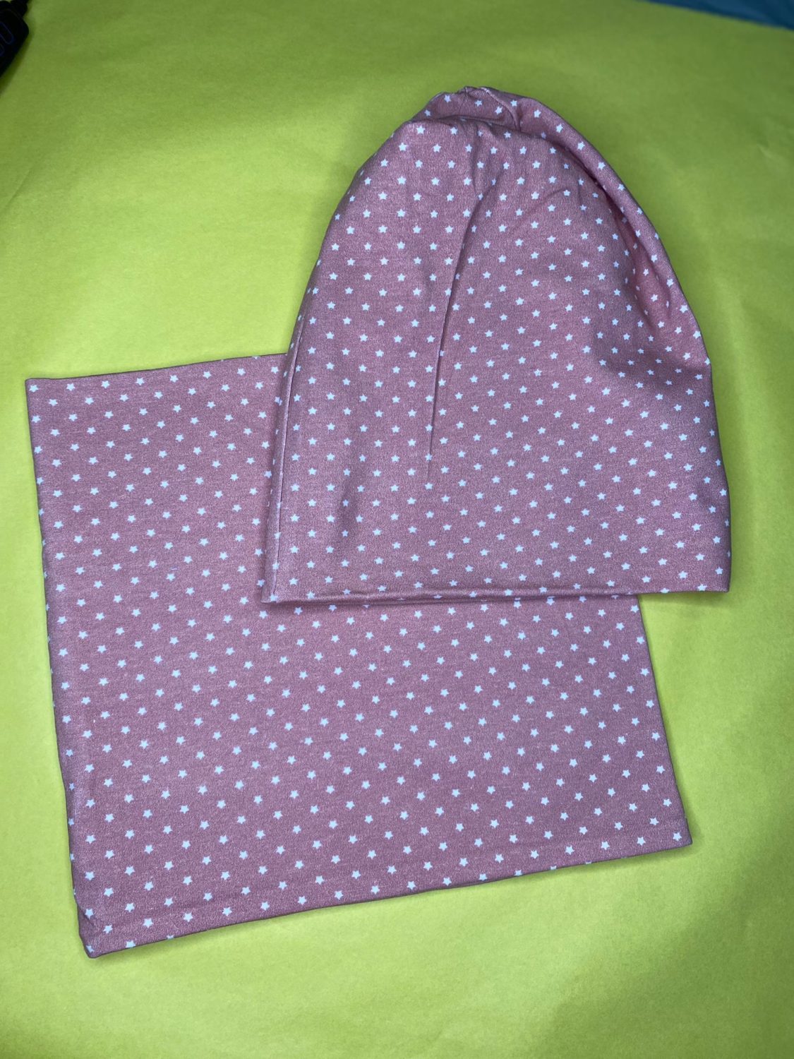Tiny pink stars organic cotton BooBeanie hat