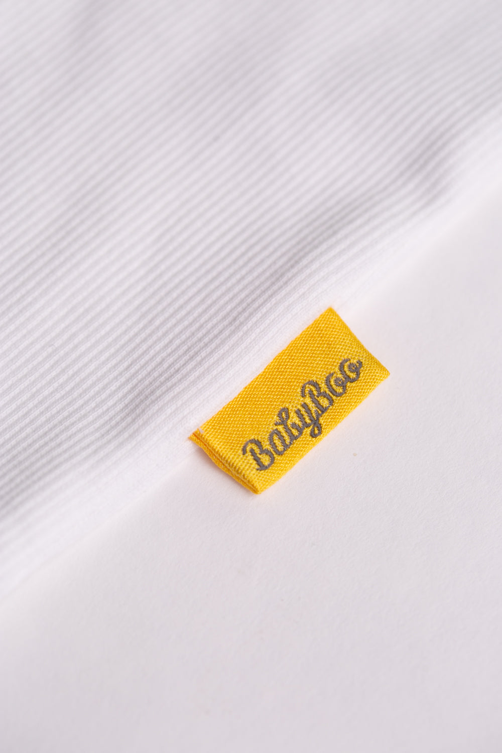 White ribbed organic cotton ZippyBoo suit