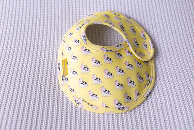 Lemon Bessie cow organic cotton LittleBoo baby bib