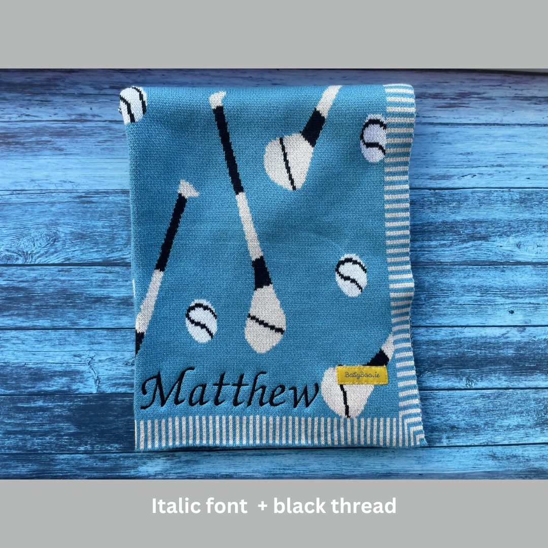 Blue organic cotton GAA mad BlankieBoo