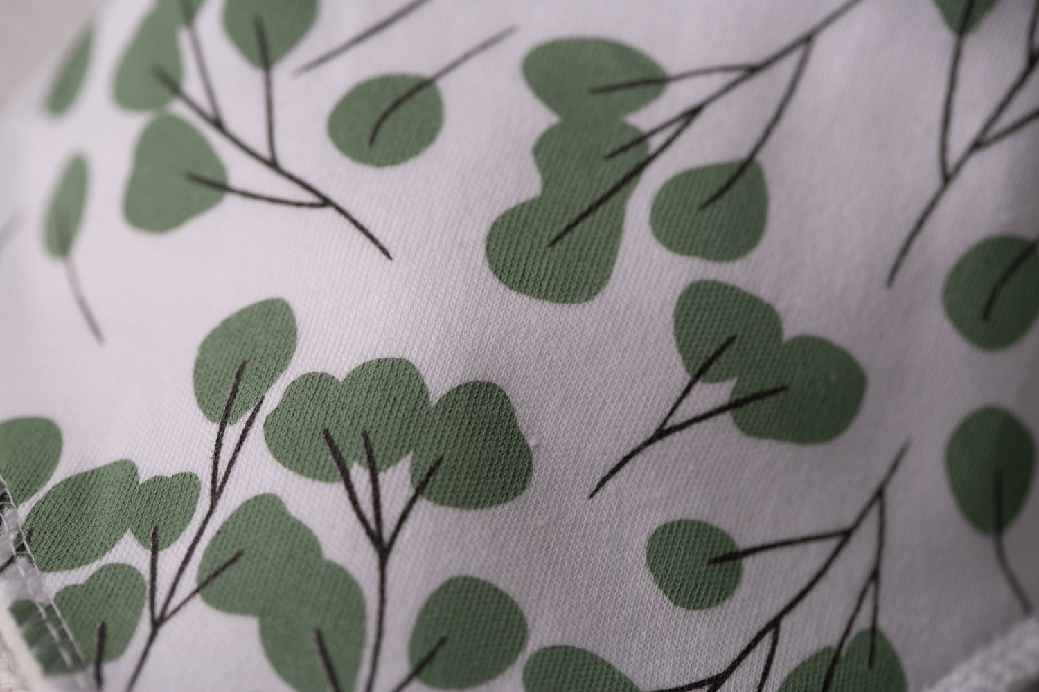 White Eucalyptus organic cotton DribbleBoo bandana bib