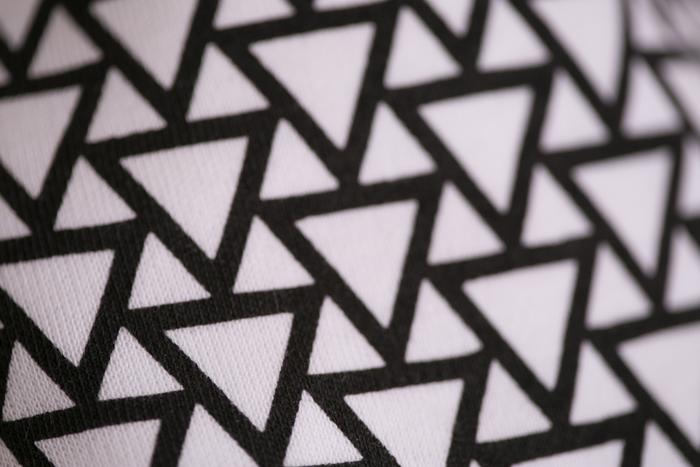 Geometric organic cotton DribbleBoo bandana bib