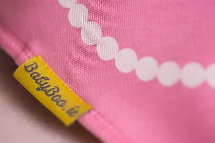 Pink fancy little lady organic cotton DribbleBoo bandana bib