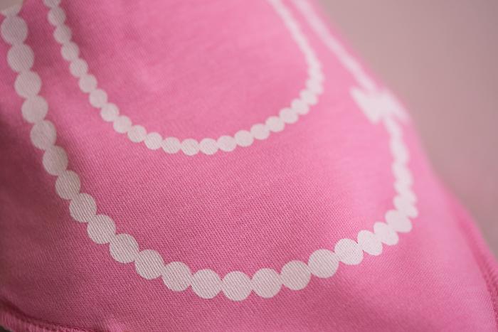 Pink fancy little lady organic cotton DribbleBoo bandana bib