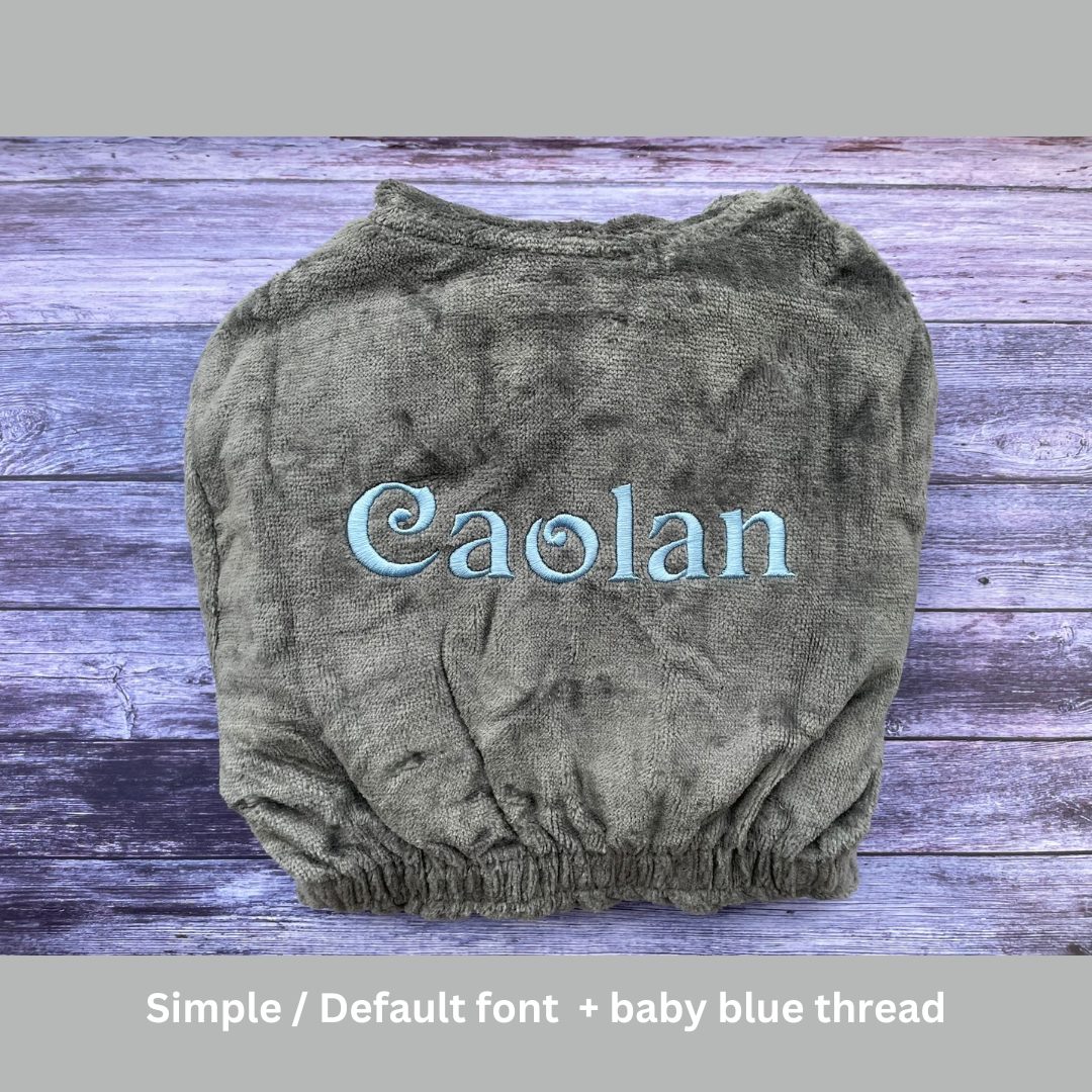 Grey Ellie elephant organic cotton CozyBoo robe