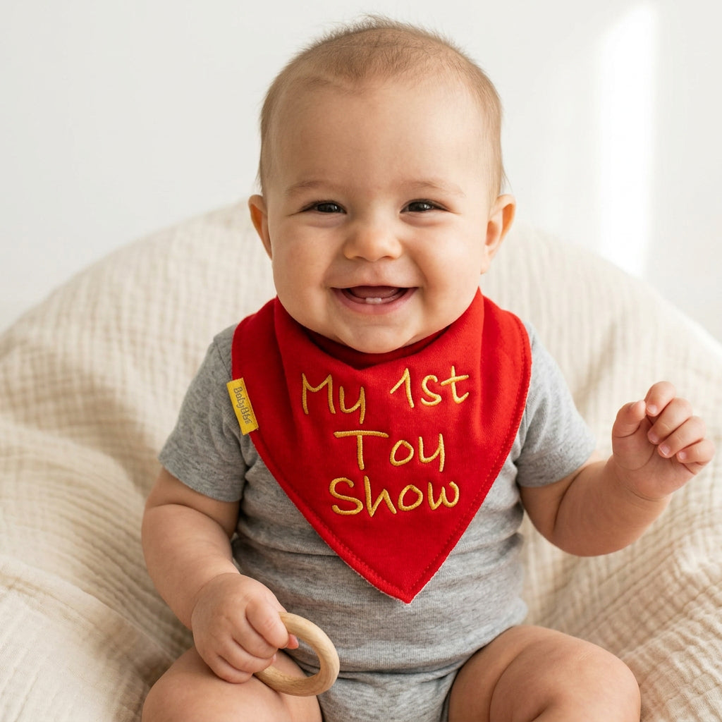 My 1st Toy Show organic cotton bandana bib