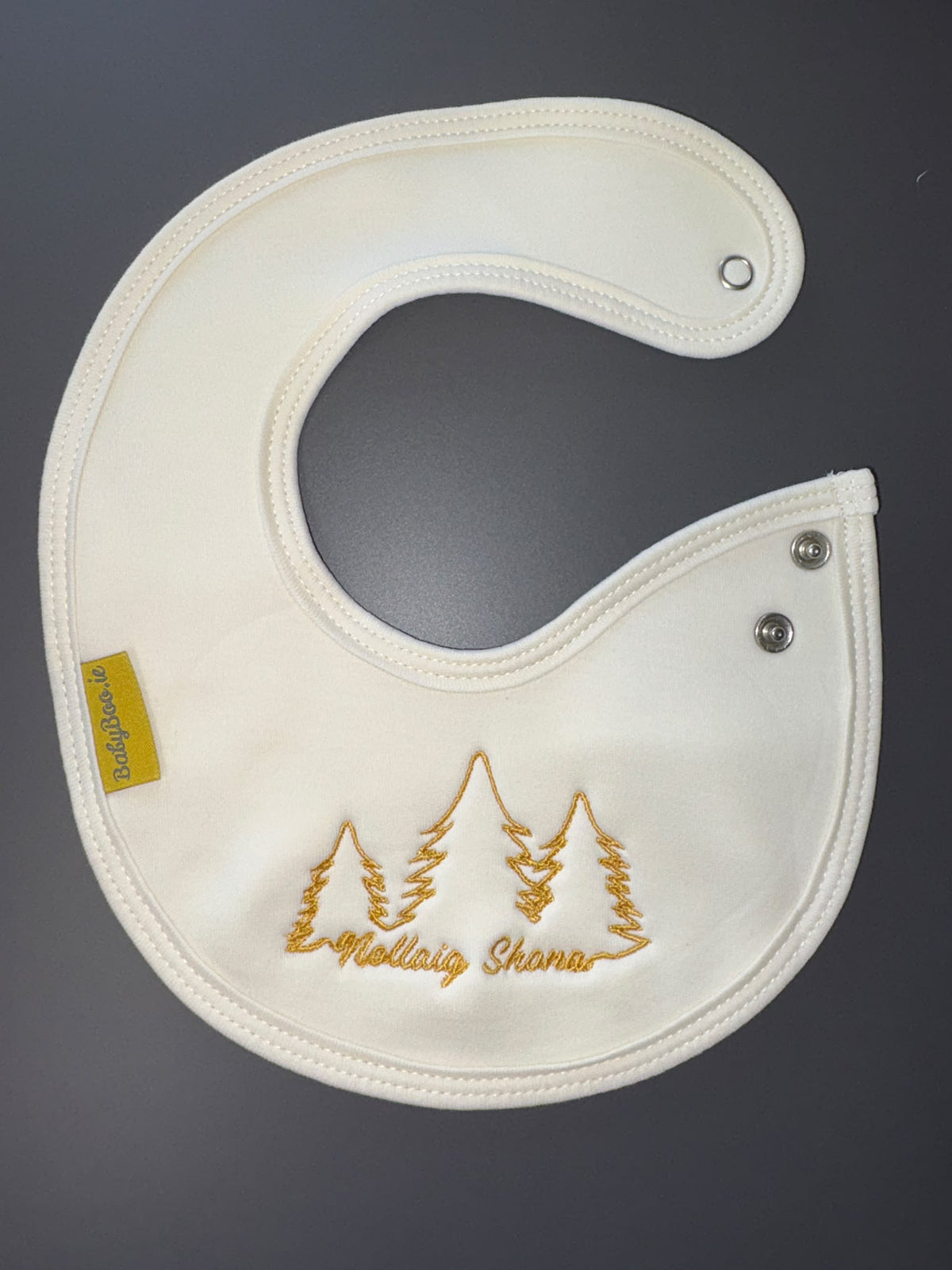 Nollaig Shona organic cotton LittleBoo newborn bib
