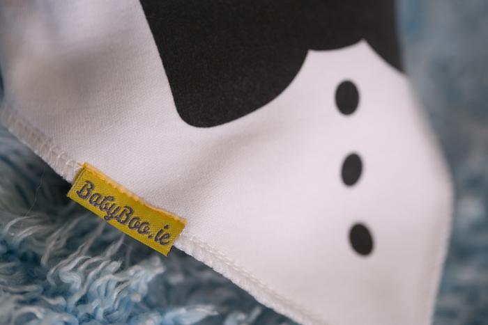 Fancy pants white tuxedo organic cotton DribbleBoo bandana bib