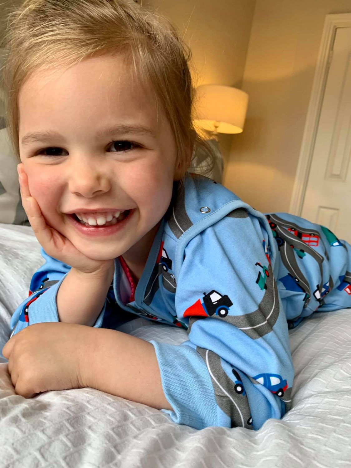 On the road organic cotton SnuggleBoo sleepsuit (2.5 tog)