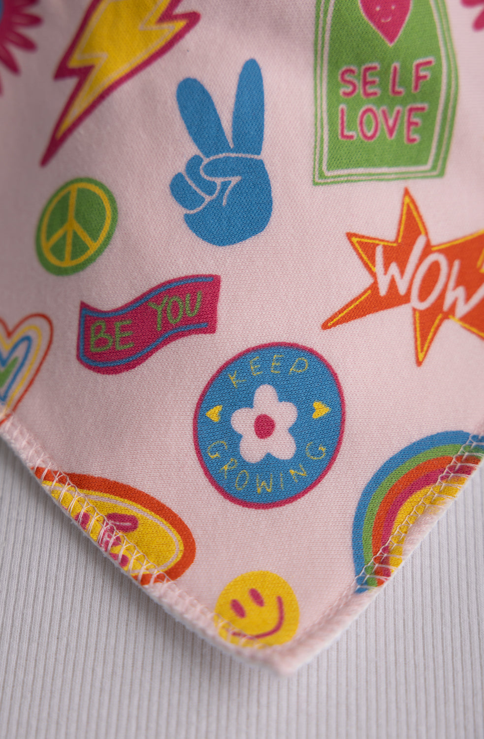 Good vibes only Organic Cotton DribbleBoo Bandana bib