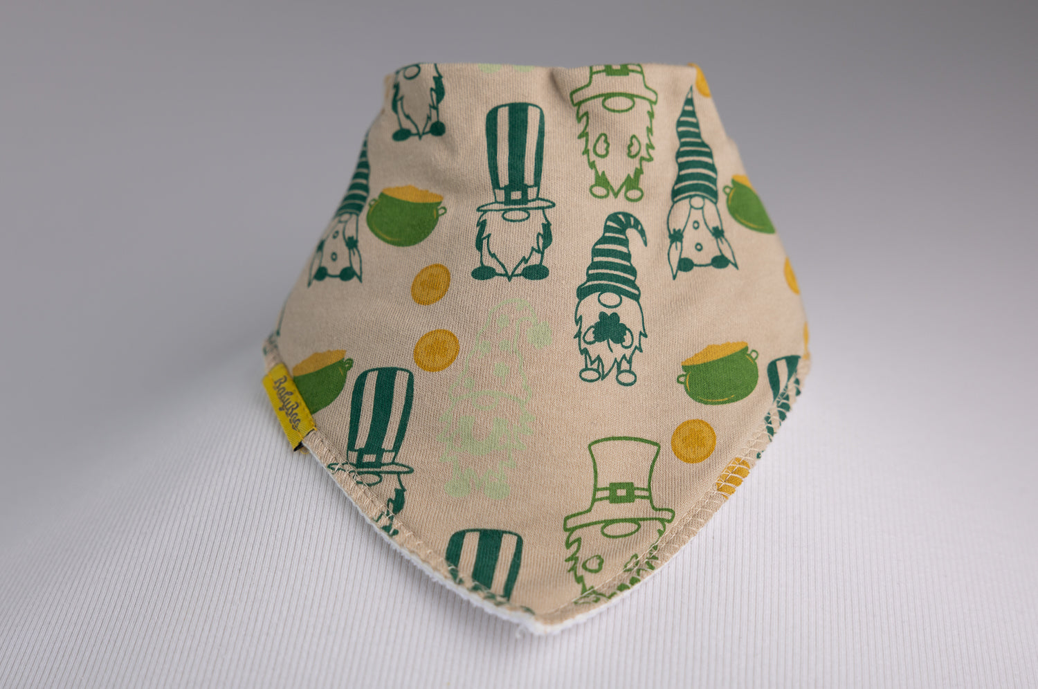 Irish Knomes organic cotton DribbleBoo bandana bib