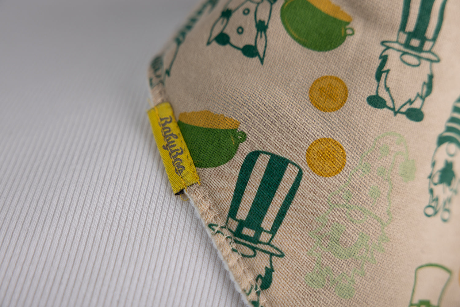Irish Knomes organic cotton DribbleBoo bandana bib