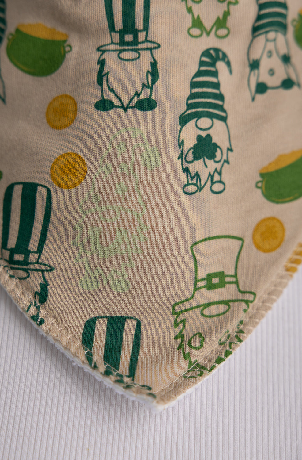 Irish Knomes organic cotton DribbleBoo bandana bib