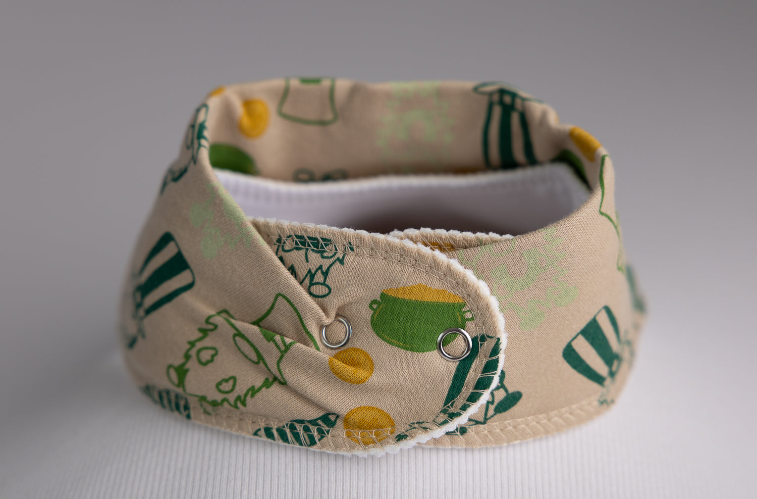 Irish Knomes organic cotton DribbleBoo bandana bib