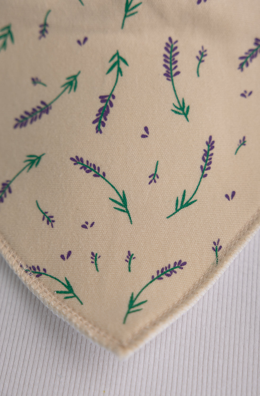 Lavender organic cotton DribbleBoo bandana bib