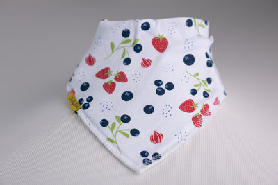 White Forest Berries Organic Cotton DribbleBoo Bandana bib