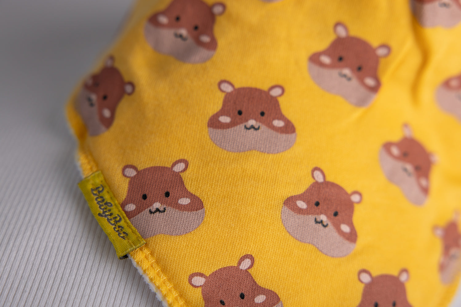 Yellow Hammy Organic Cotton DribbleBoo Bandana bib