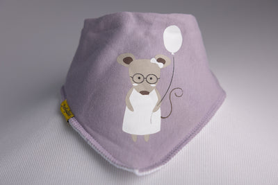 Millie the mouse organic cotton DribbleBoo bandana bib