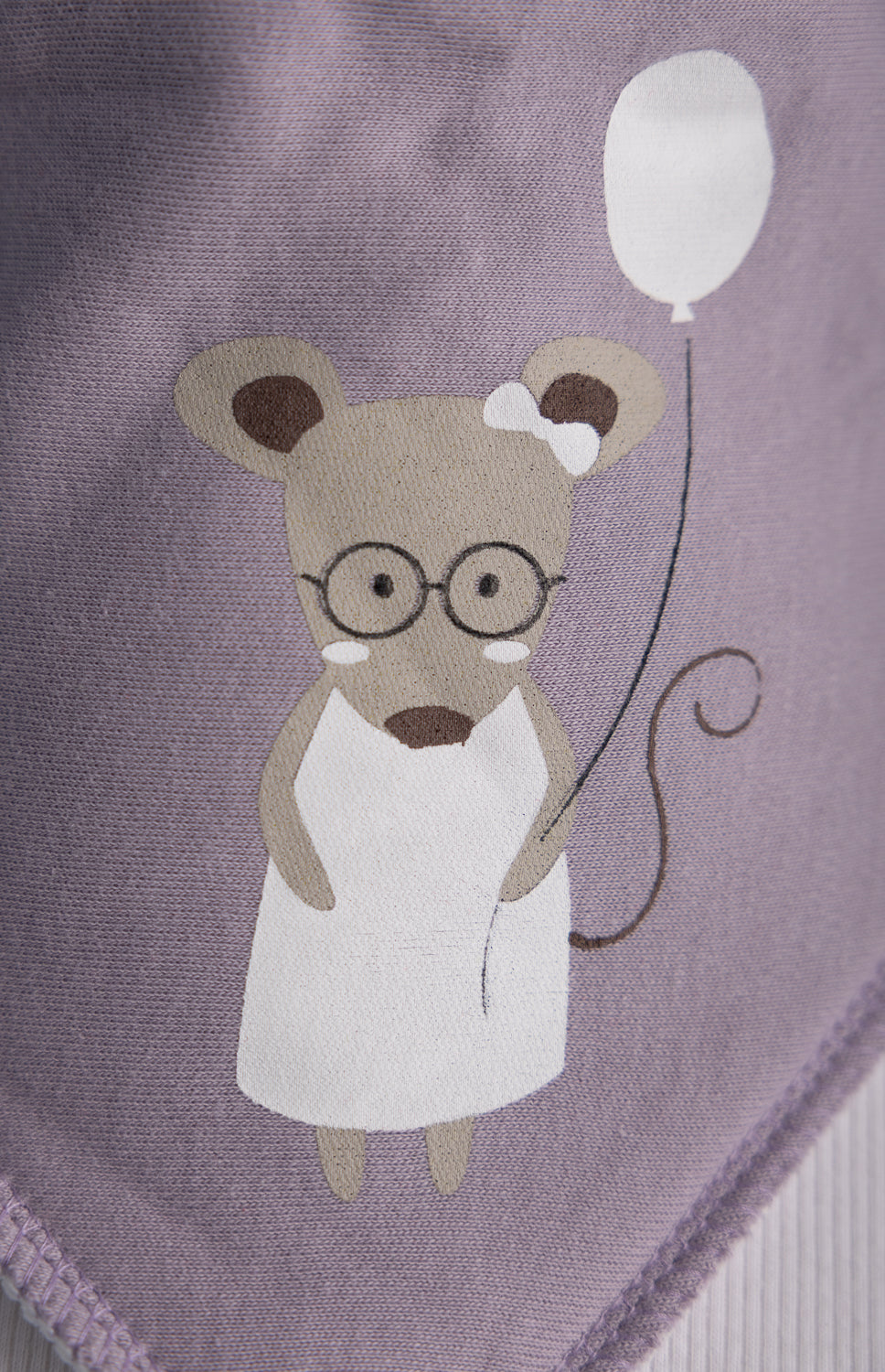 Millie the mouse organic cotton DribbleBoo bandana bib