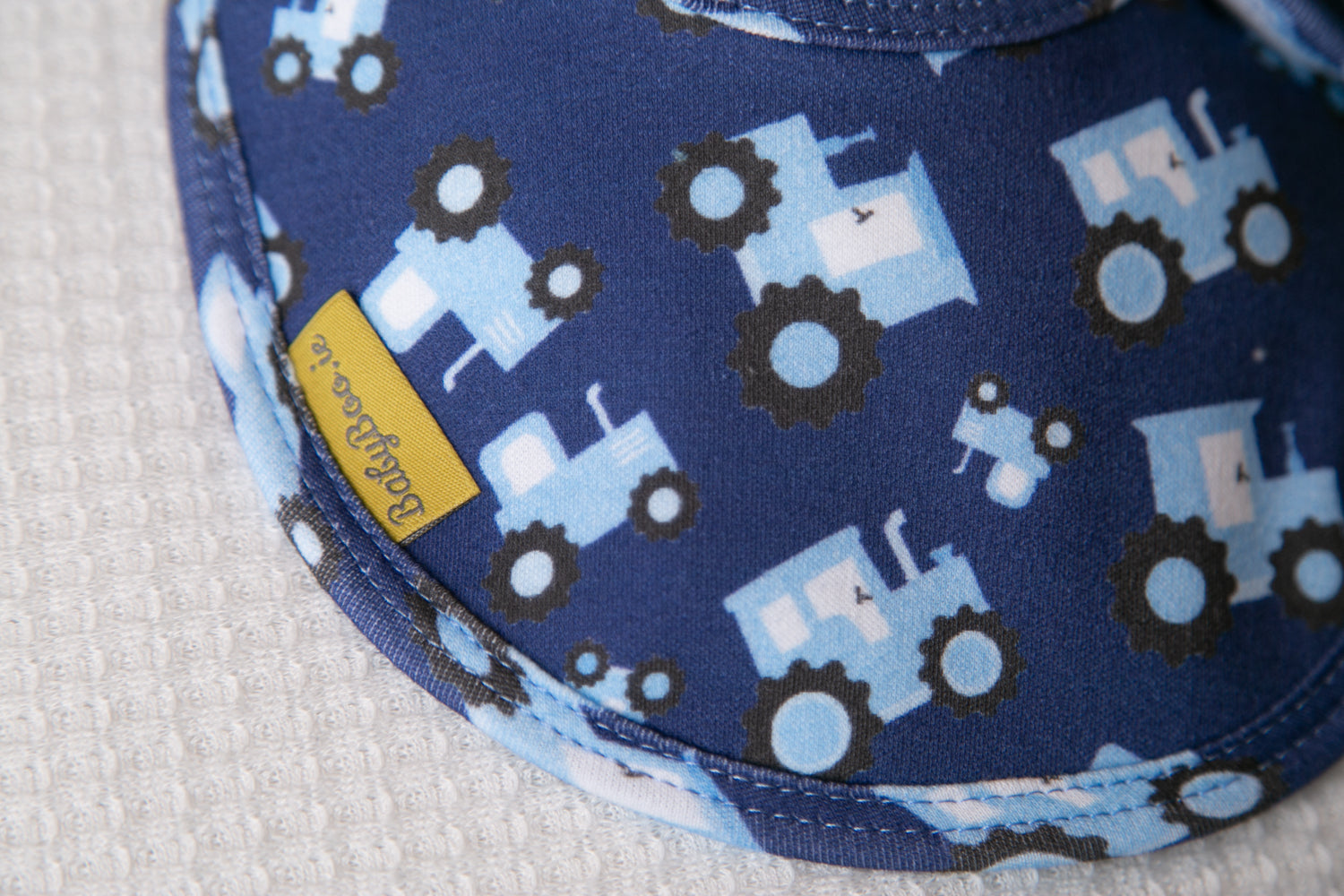 Tractors organic cotton LittleBoo baby bib