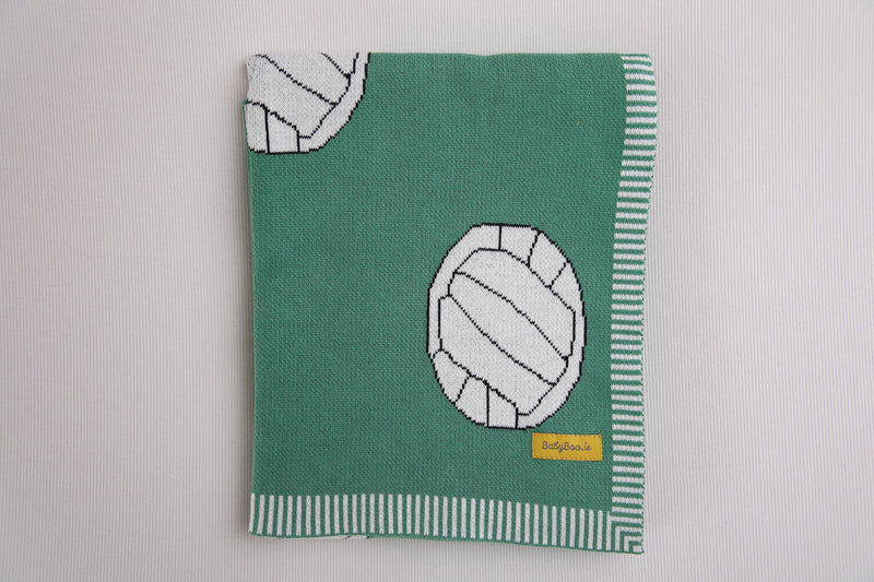 Green Gaelic Football Organic Cotton BlankieBoo blanket
