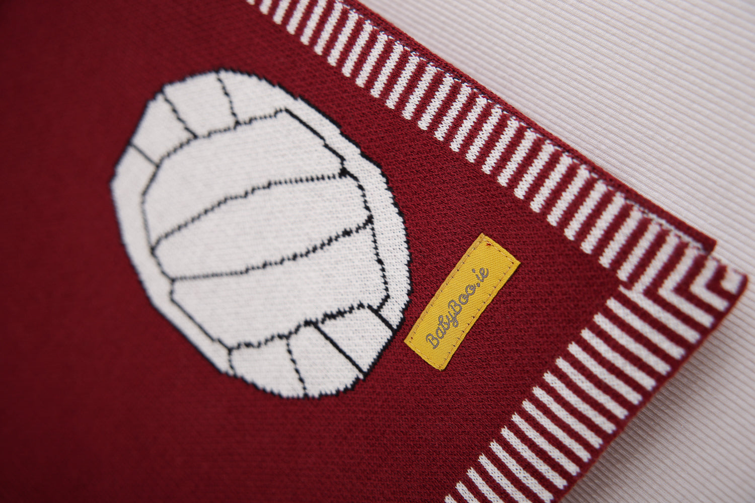 Maroon Gaelic Football Organic Cotton BlankieBoo blanket
