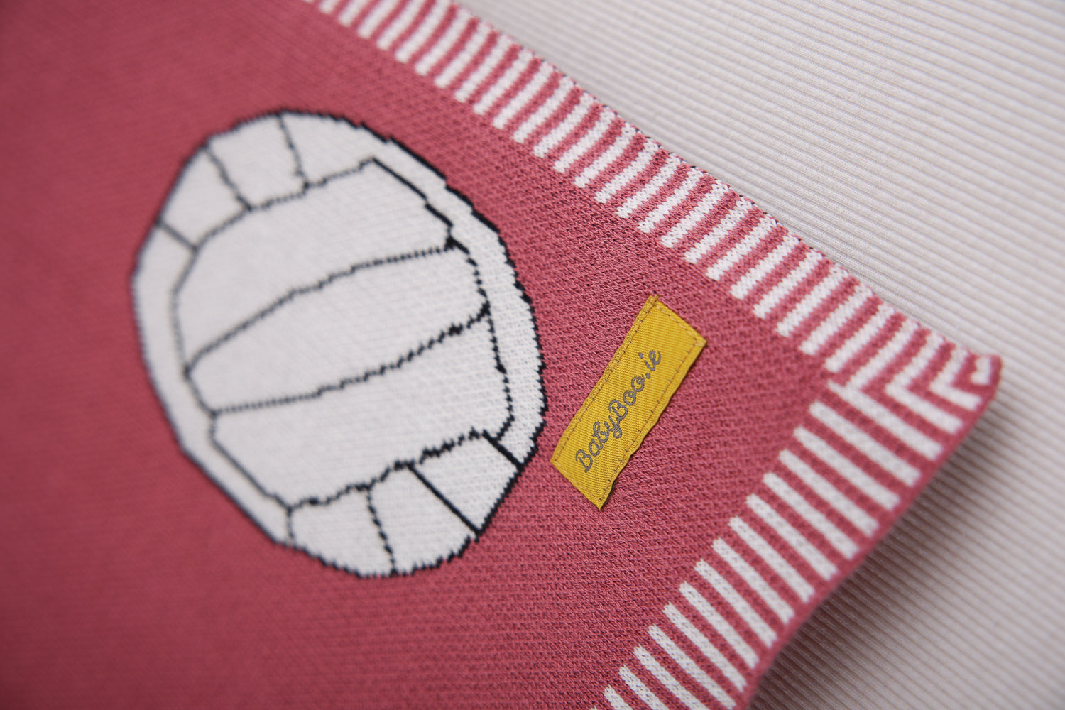 Pink Gaelic Football Organic Cotton BlankieBoo blanket