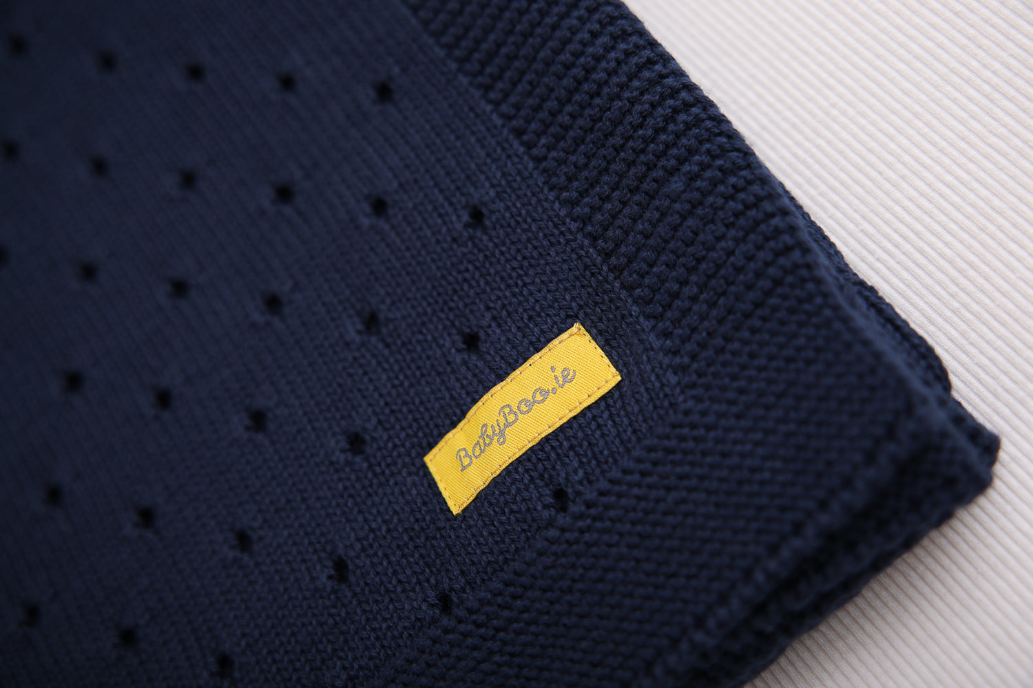Organic cotton navy cellular BlankieBoo