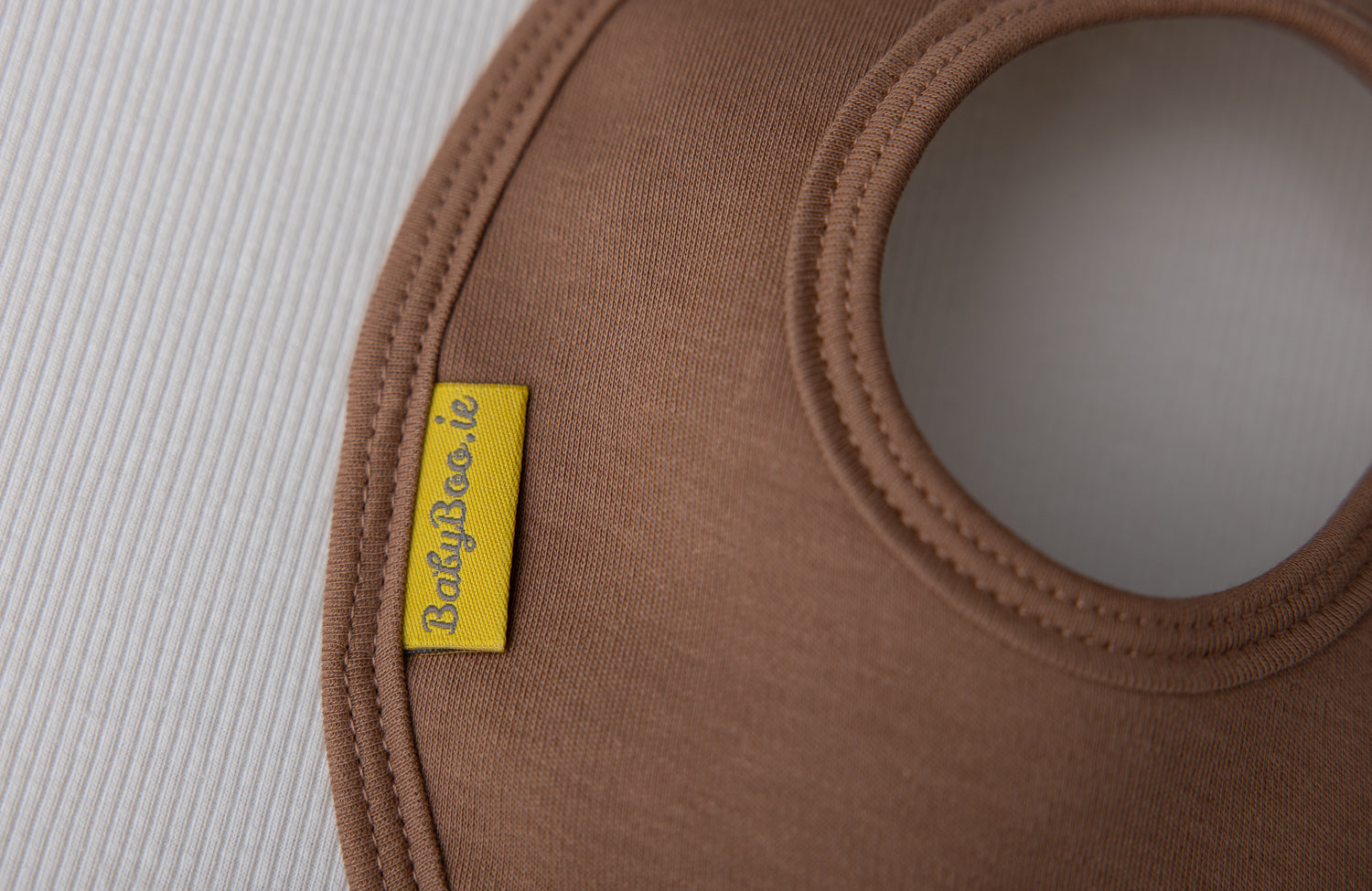 Just mocha organic cotton LittleBoo baby bib