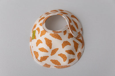 Cream Croissant organic cotton LittleBoo baby bib