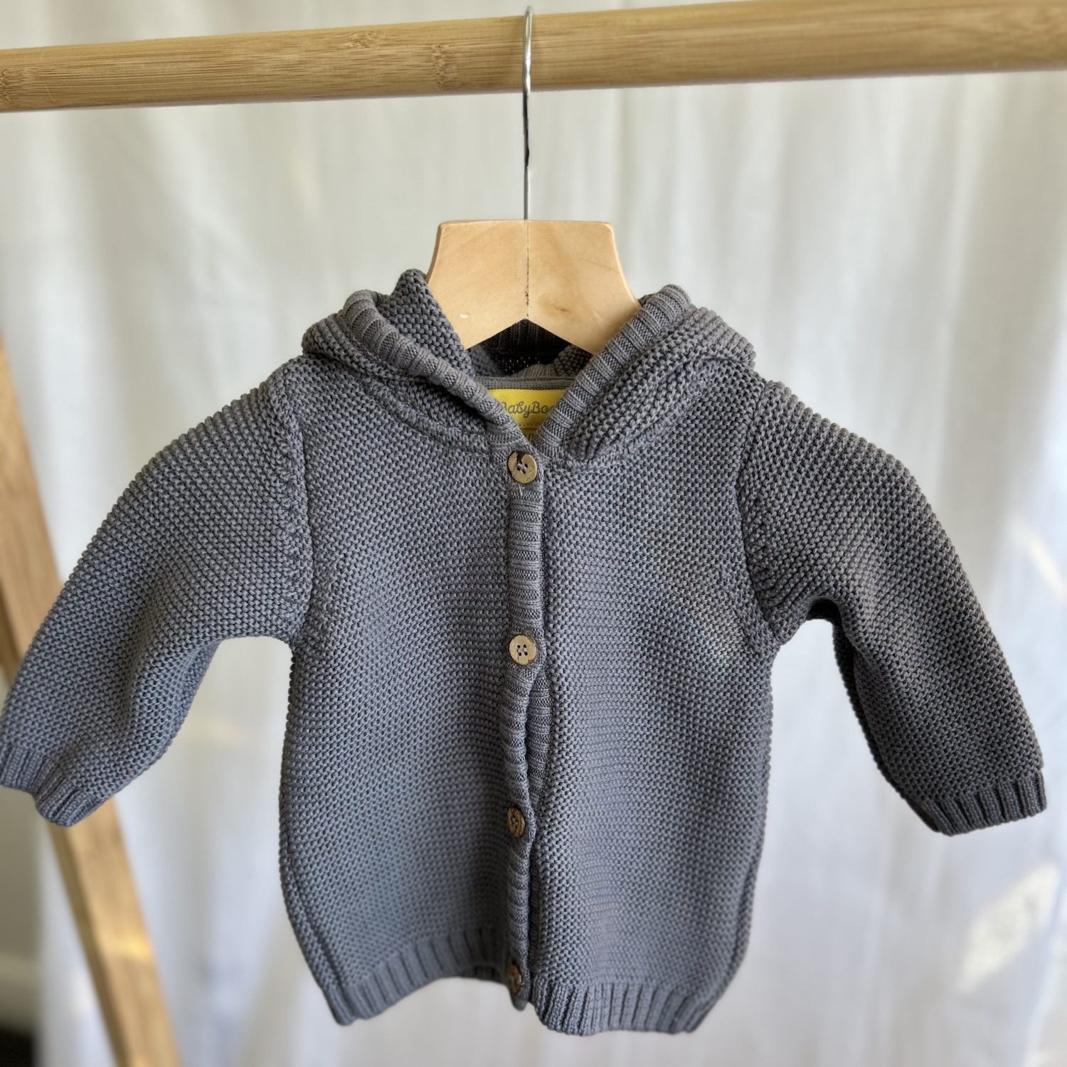 Charcoal organic cotton hoodie