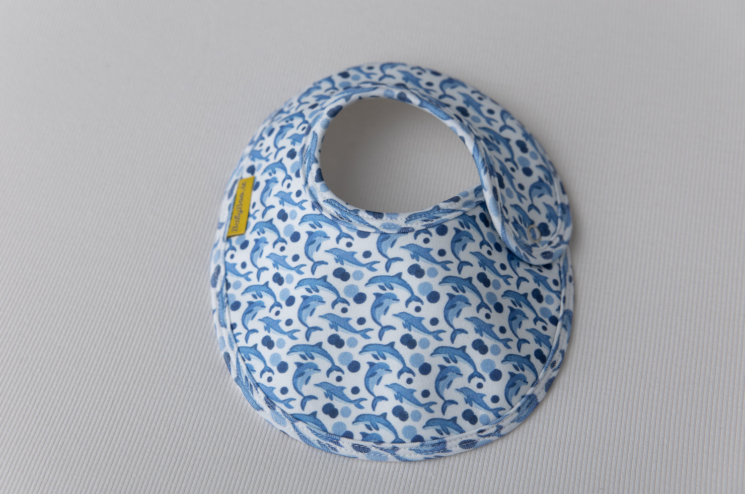 Dolphins organic cotton LittleBoo baby bib
