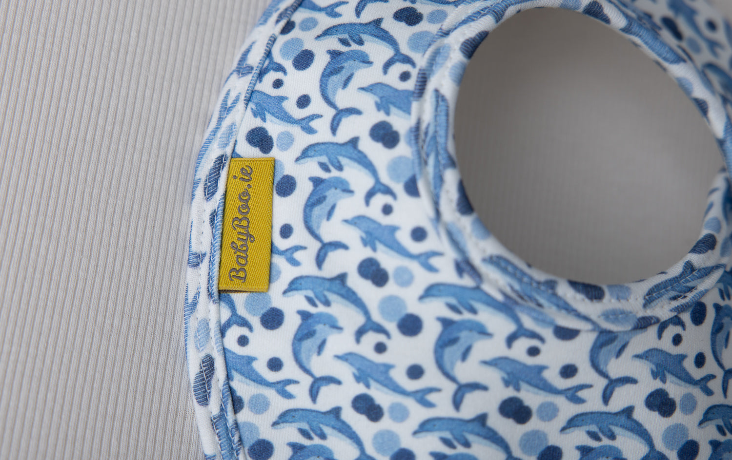 Dolphins organic cotton LittleBoo baby bib