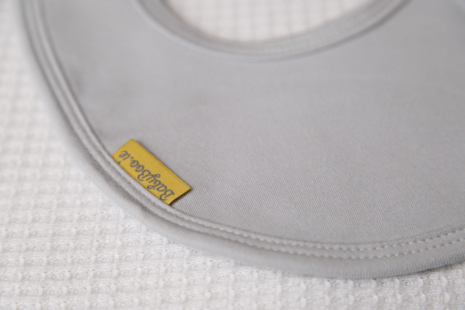 Just grey organic cotton LittleBoo baby bib