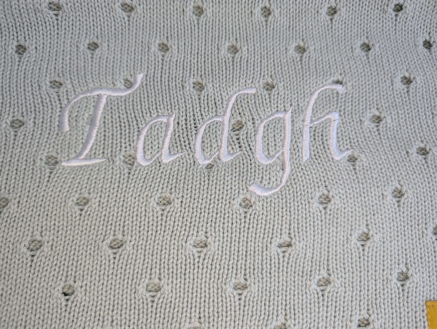 Sale - Organic cotton Mint Cellular Blankieboo - Tadgh